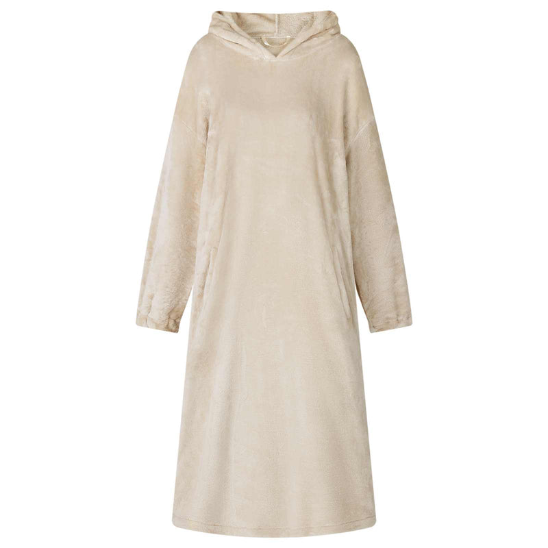 Chargez l'image dans la visionneuse de la galerie, Vidaxl deken hoodie beige s flanel