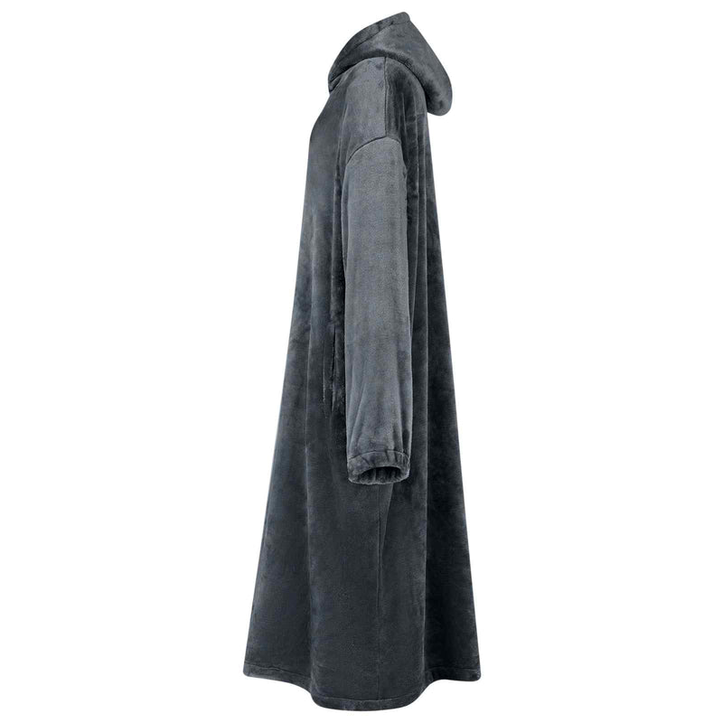 Chargez l'image dans la visionneuse de la galerie, Vidaxl deken hoodie marineblauw m flanel