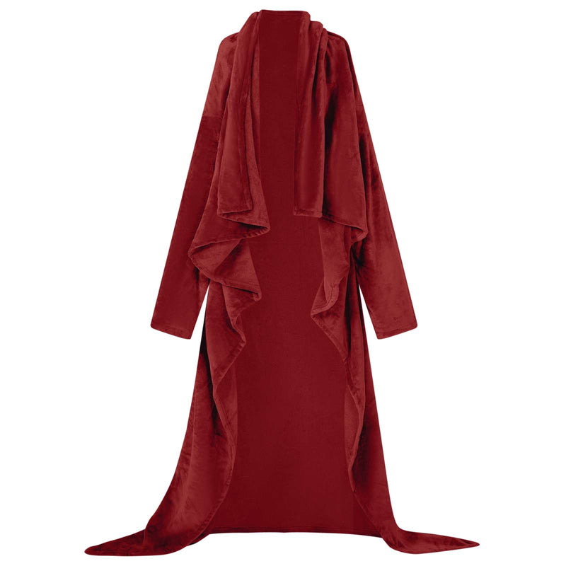 Chargez l'image dans la visionneuse de la galerie, Vidaxl deken hoodie bordeaux rood f flanel