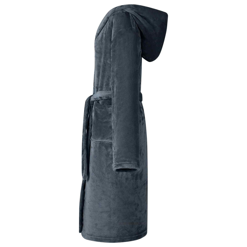 Afbeelding laden in galerijviewer, Vidaxl badjas hoodie marineblauw m flanel