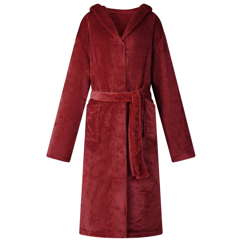 Chargez l'image dans la visionneuse de la galerie, Vidaxl badjas hoodie bordeaux rood xl flanel
