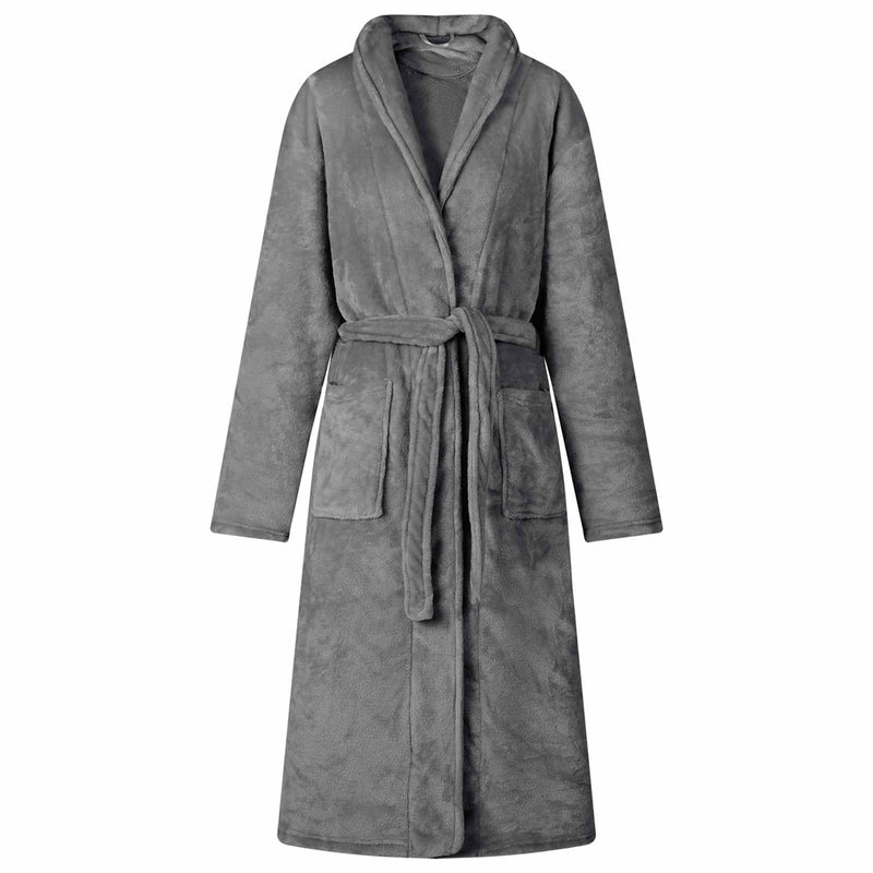 ギャラリービューアに画像をロードする, Vidaxl badjas zonder kap donkergrijs xxl flanel