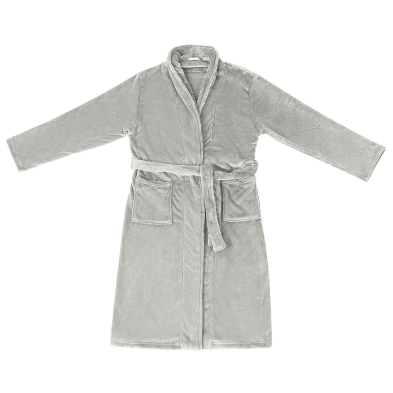 ギャラリービューアに画像をロードする, Vidaxl badjas zonder kap grijs m flanel