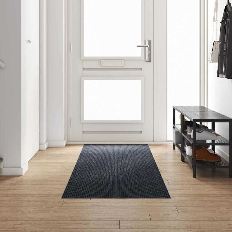 Afbeelding laden in galerijviewer, Vidaxl tapijt loper antraciet 80 x 300 cm stof