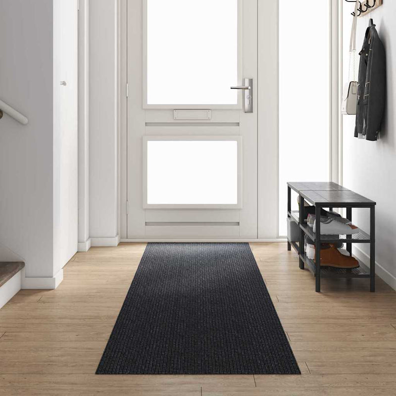ギャラリービューアに画像をロードする, Vidaxl tapijt loper antraciet 80 x 400 cm stof