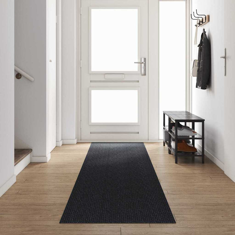 ギャラリービューアに画像をロードする, Vidaxl tapijt loper antraciet 80 x 500 cm stof