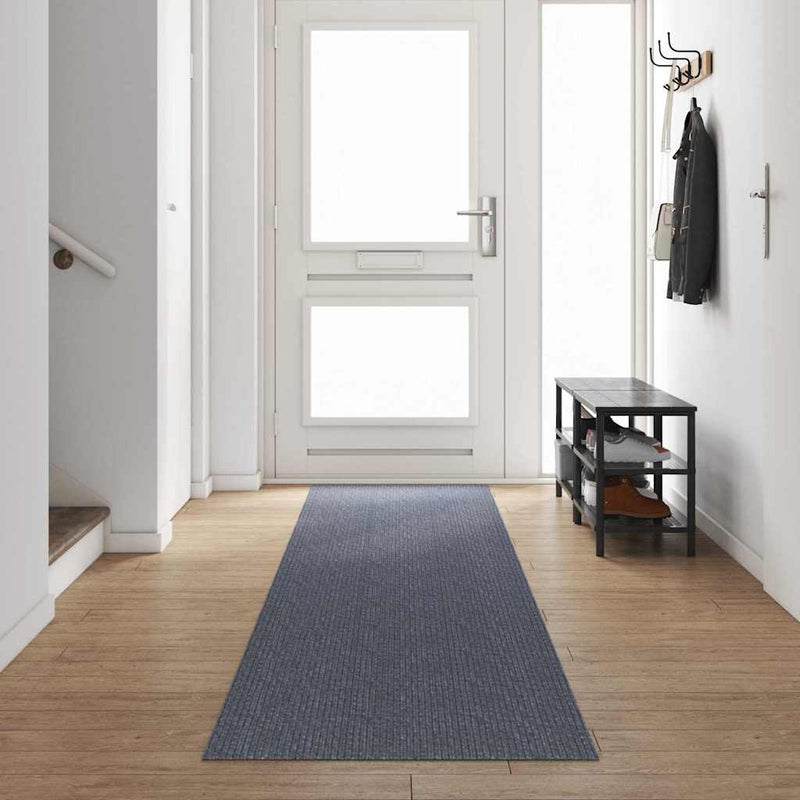 Afbeelding laden in galerijviewer, Vidaxl tapijt loper lichtgrijs 80 x 500 cm stof
