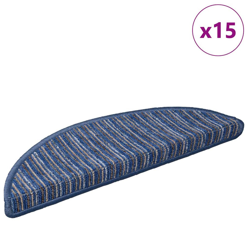 Afbeelding laden in galerijviewer, Vidaxl zelfklevende trapmatten 15 pcs blauw 56 x 17 x 3 cm