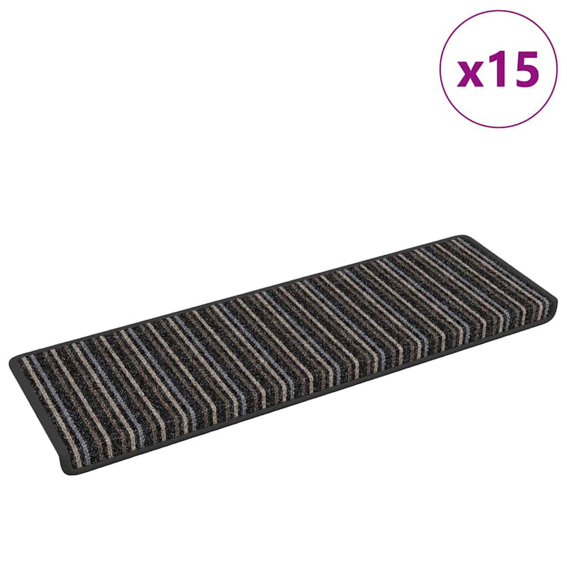 Chargez l'image dans la visionneuse de la galerie, Vidaxl zelfklevende trapmatten 15 pcs antraciet 65 x 21 x 4 cm
