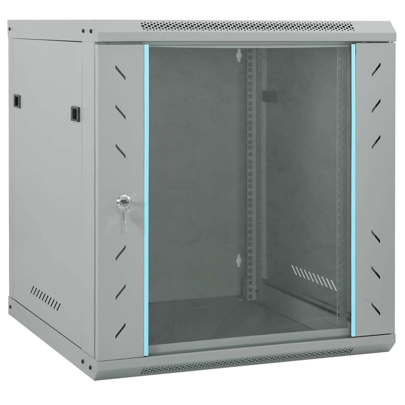 ギャラリービューアに画像をロードする, Vidaxl netwerk kabinet met opslag grijs 60 x 60 x 65 cm staal