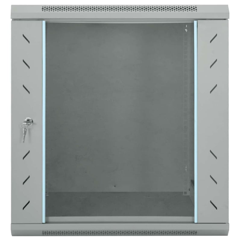 ギャラリービューアに画像をロードする, Vidaxl netwerk kabinet met opslag grijs 60 x 60 x 65 cm staal