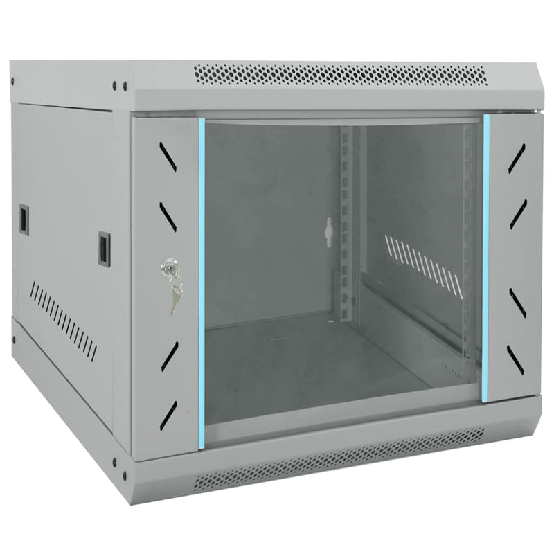 Afbeelding laden in galerijviewer, Vidaxl netwerk kabinet met opslag grijs 53 x 60 x 45 cm staal