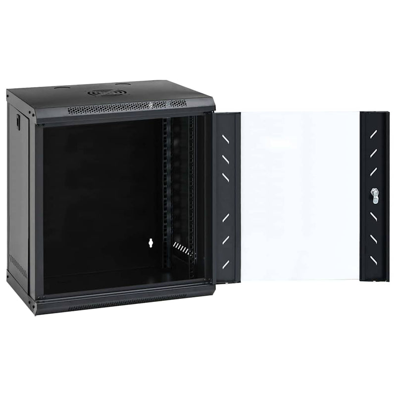 Chargez l'image dans la visionneuse de la galerie, Vidaxl netwerk kabinet met opslag zwart 53 x 45 x 60 cm staal