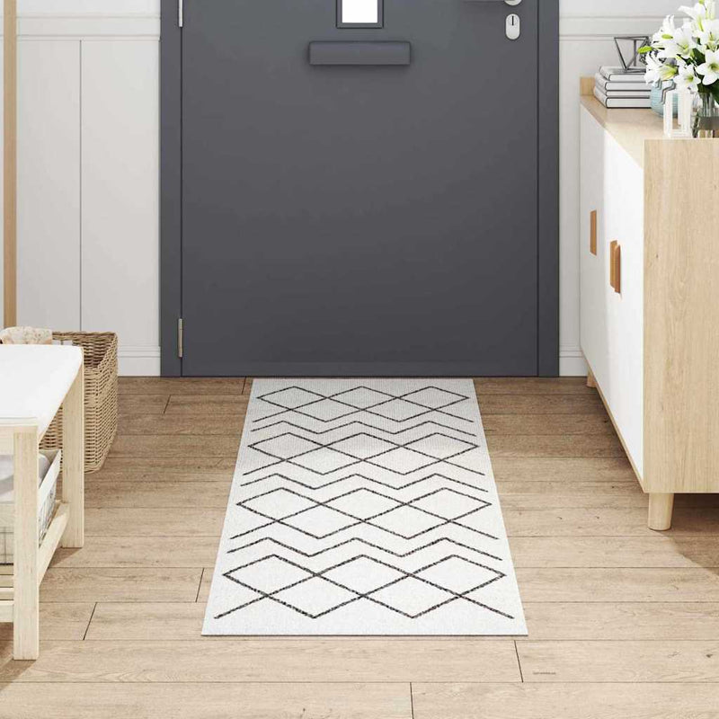 Afbeelding laden in galerijviewer, Vidaxl keuken vloerkleed wit 180 x 60 cm fluweel