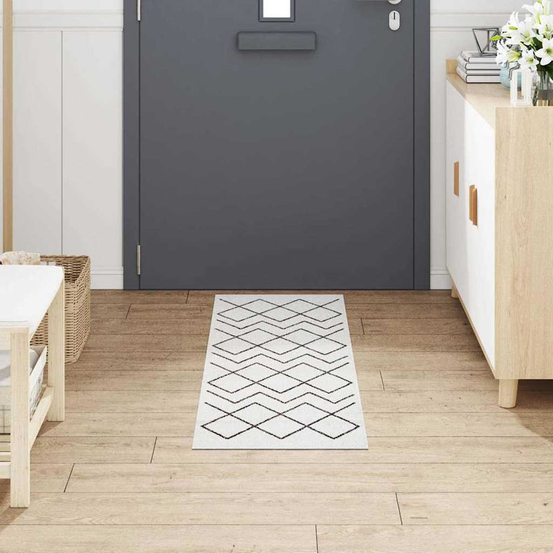 Afbeelding laden in galerijviewer, Vidaxl keuken vloerkleed wit 150 x 45 cm fluweel