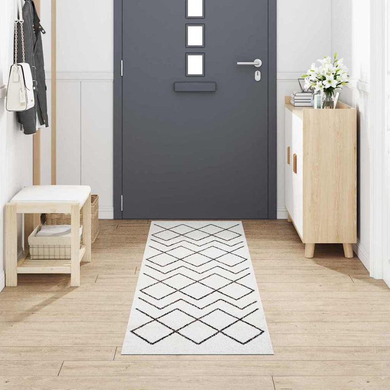 ギャラリービューアに画像をロードする, Vidaxl keuken vloerkleed wit 300 x 60 cm fluweel
