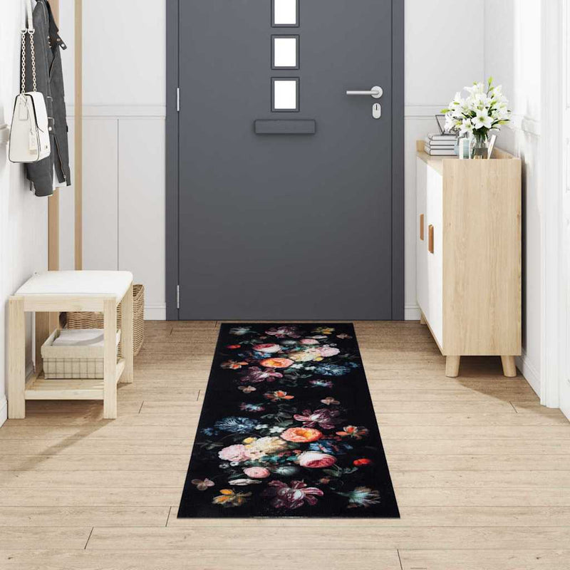 Chargez l'image dans la visionneuse de la galerie, Vidaxl keuken vloerkleed zwart 300 x 60 cm fluweel