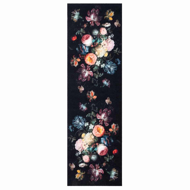 ギャラリービューアに画像をロードする, Vidaxl keuken vloerkleed zwart 300 x 60 cm fluweel