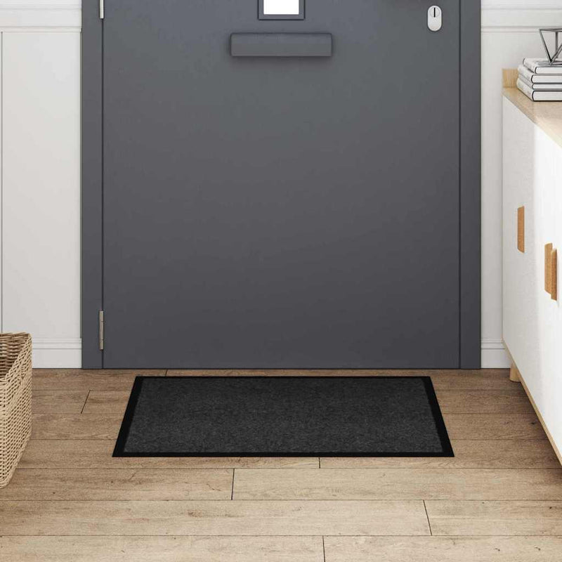Afbeelding laden in galerijviewer, Vidaxl deurmat antraciet 60 x 40 x 1.2 cm teddy stof