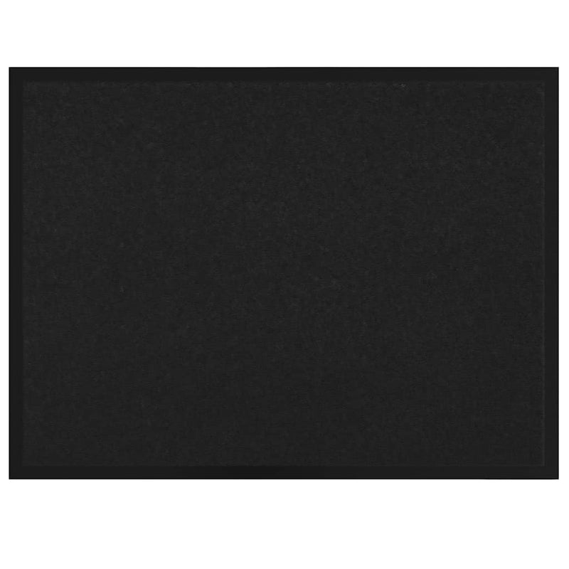 Afbeelding laden in galerijviewer, Vidaxl deurmat zwart 60 x 40 x 1.2 cm teddy stof