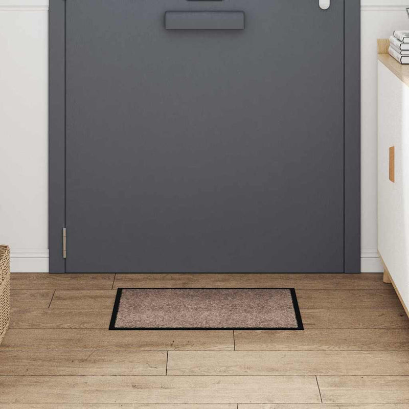 Afbeelding laden in galerijviewer, Vidaxl deurmat beige 60 x 40 x 1.2 cm teddy stof