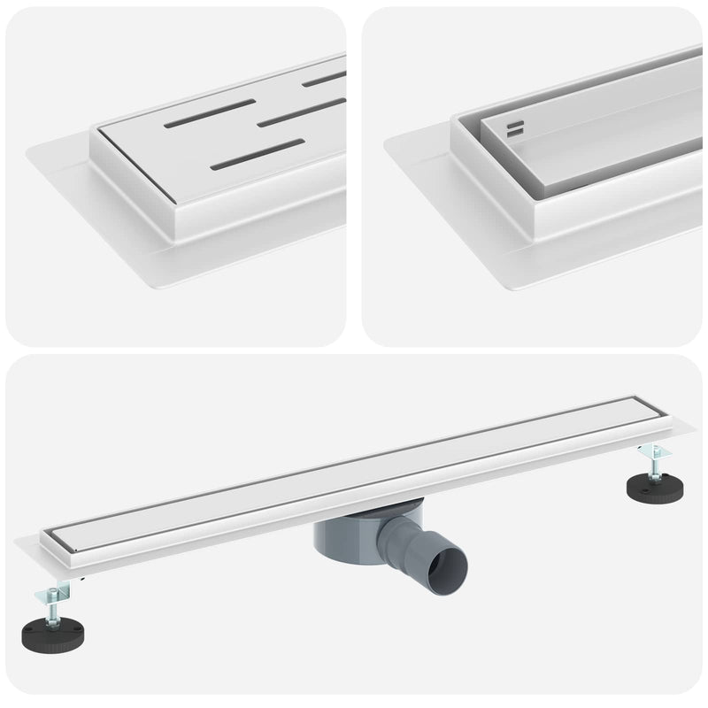 Afbeelding laden in galerijviewer, Vidaxl doucheafvoer 2-in-1 met 360° sifon zilver 70 cm