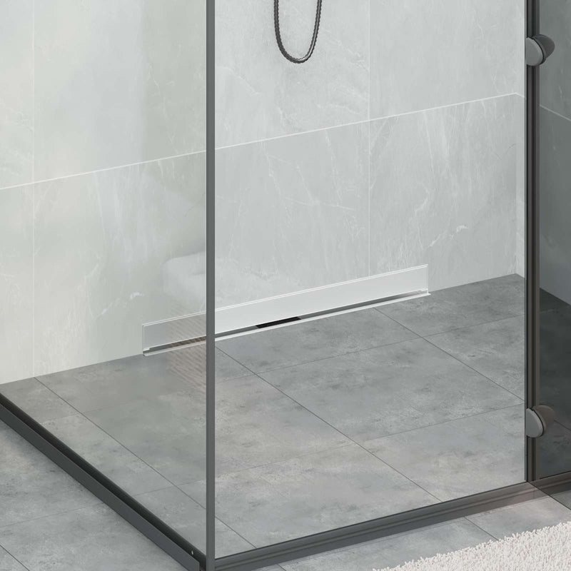 ギャラリービューアに画像をロードする, Vidaxl wandgemonteerde douche afvoer zilver 70 cm roestvrij staal 304