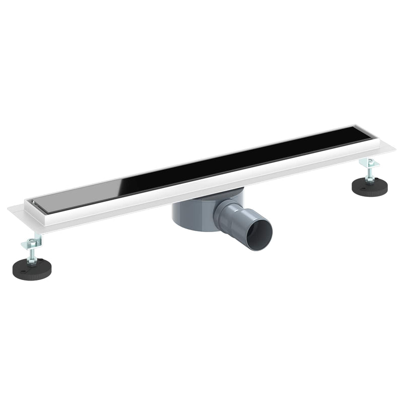 Chargez l'image dans la visionneuse de la galerie, Vidaxl doucheafvoer glasdeksel met 360° sifon zwart 60 cm