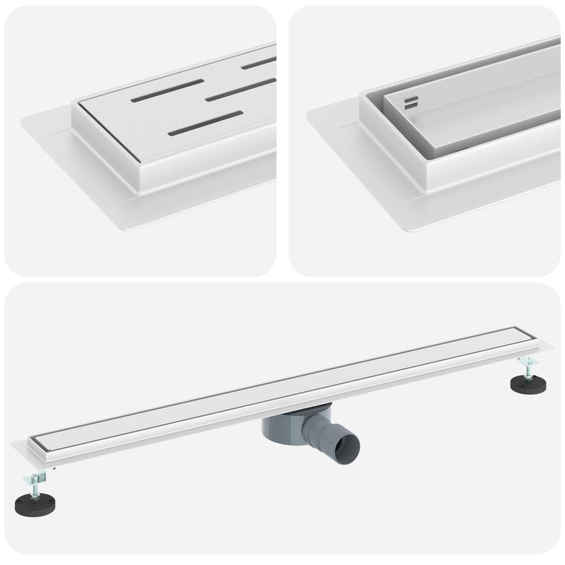 Afbeelding laden in galerijviewer, Vidaxl doucheafvoer 2-in-1 met 360° sifon zilver 90 cm