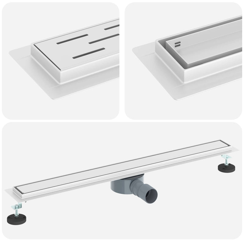 Afbeelding laden in galerijviewer, Vidaxl doucheafvoer 2-in-1 met 360° sifon zilver 80 cm