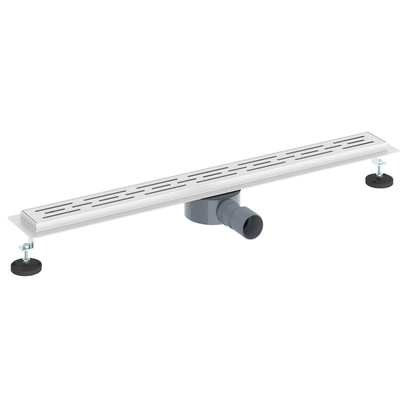 Afbeelding laden in galerijviewer, Vidaxl doucheafvoer glasdeksel met 360° sifon zilver 80 cm