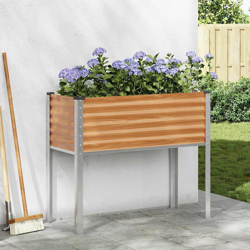 Afbeelding laden in galerijviewer, Vidaxl tuin bloempot licht bruin 100,5 x 40,5 x 90 cm