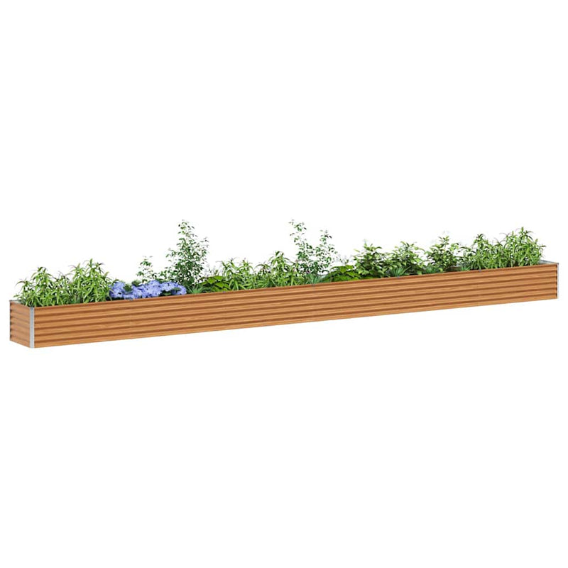 Afbeelding laden in galerijviewer, Vidaxl verhoogde plantenbak 582 x 50 x 36 cm gegalvaniseerd staal