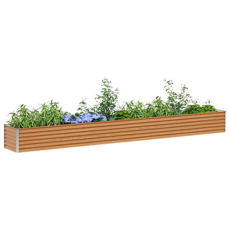 Afbeelding laden in galerijviewer, Vidaxl verhoogde plantenbak 390 x 50 x 36 cm gegalvaniseerd staal