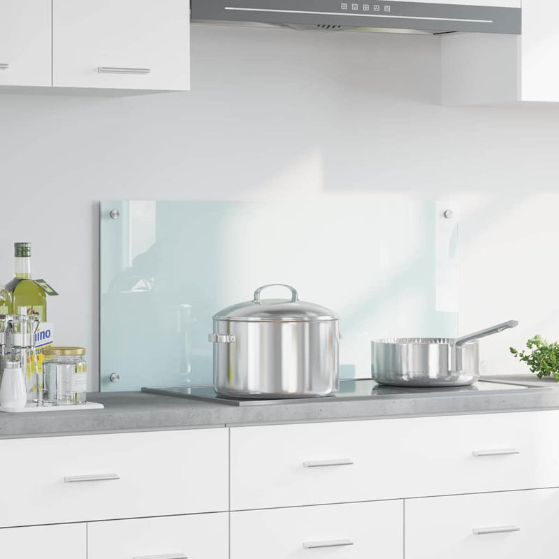 ギャラリービューアに画像をロードする, Vidaxl keuken achterwand wit 90 x 40 cm gehard glas
