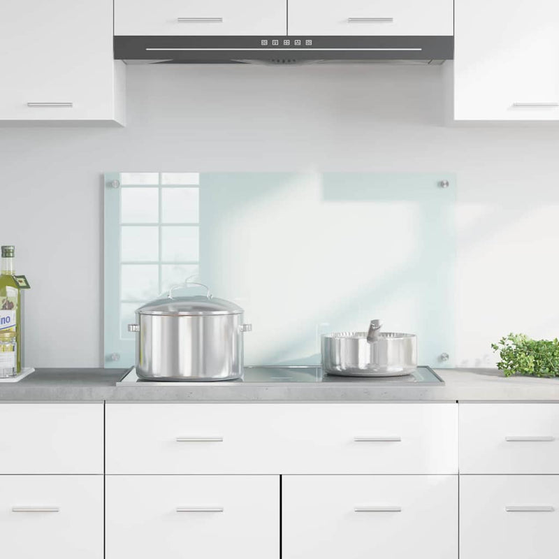 ギャラリービューアに画像をロードする, Vidaxl keuken achterwand wit 90 x 50 cm gehard glas