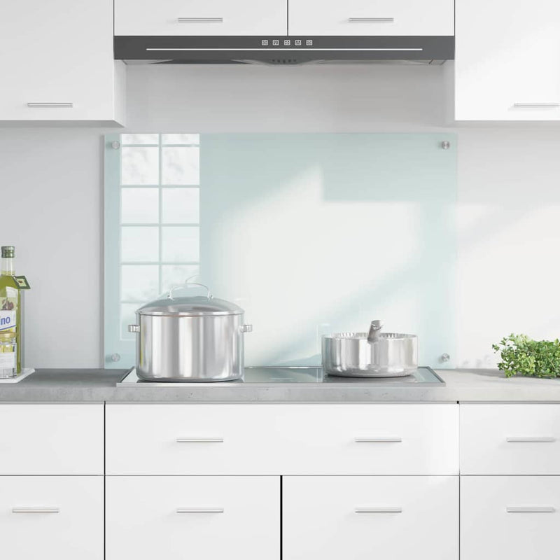 ギャラリービューアに画像をロードする, Vidaxl keuken achterwand wit 90 x 60 cm gehard glas