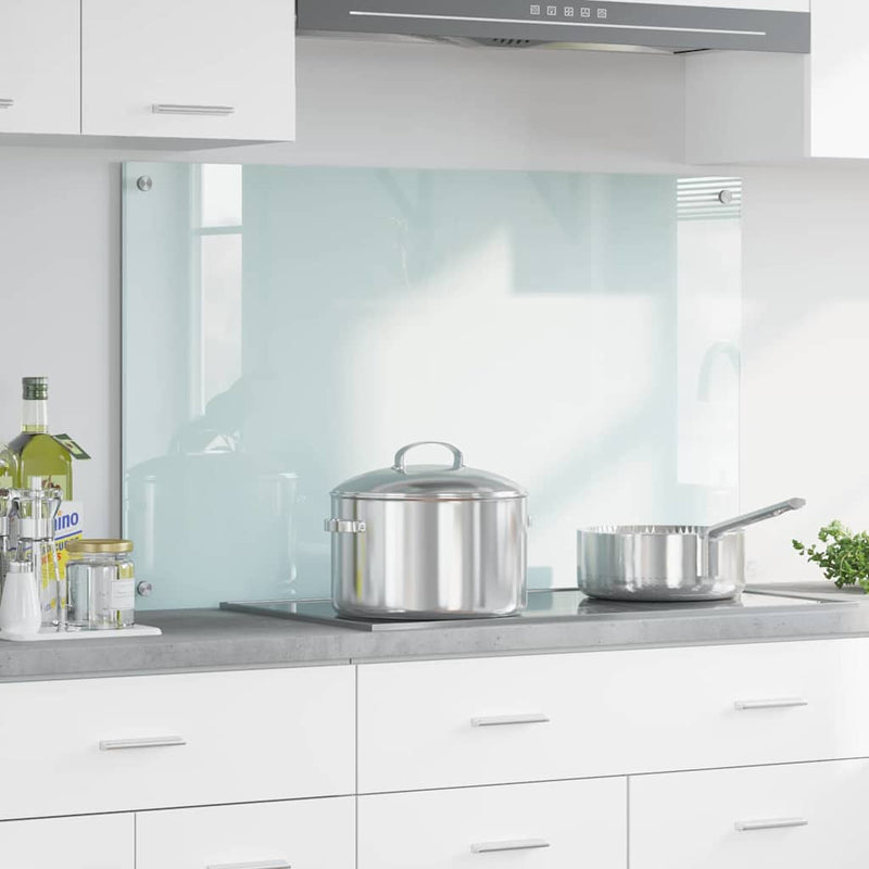 ギャラリービューアに画像をロードする, Vidaxl keuken achterwand wit 100 x 60 cm gehard glas