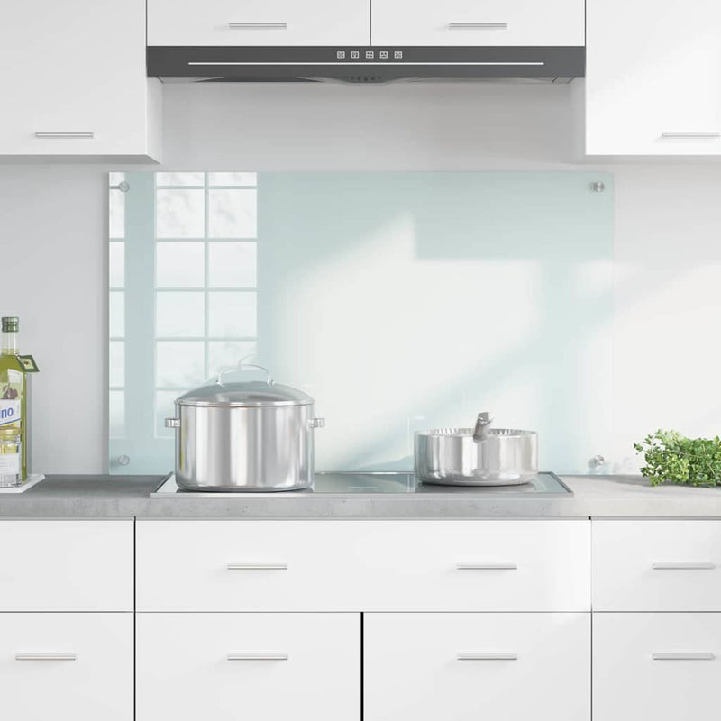 ギャラリービューアに画像をロードする, Vidaxl keuken achterwand wit 100 x 60 cm gehard glas
