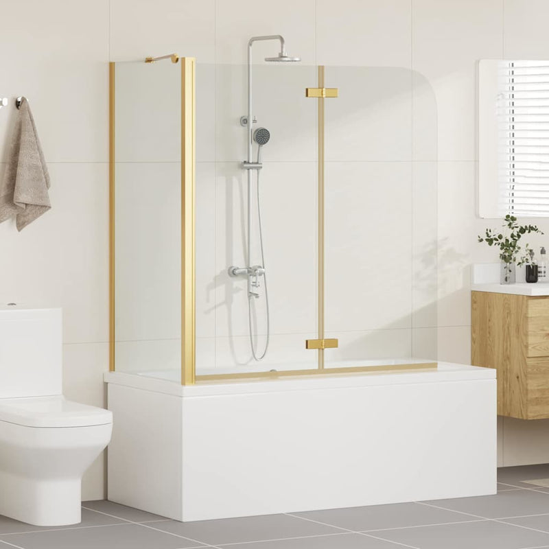 ギャラリービューアに画像をロードする, Vidaxl douche omhulsel goud 120 x 68 x 130 cm esg-glas en aluminium