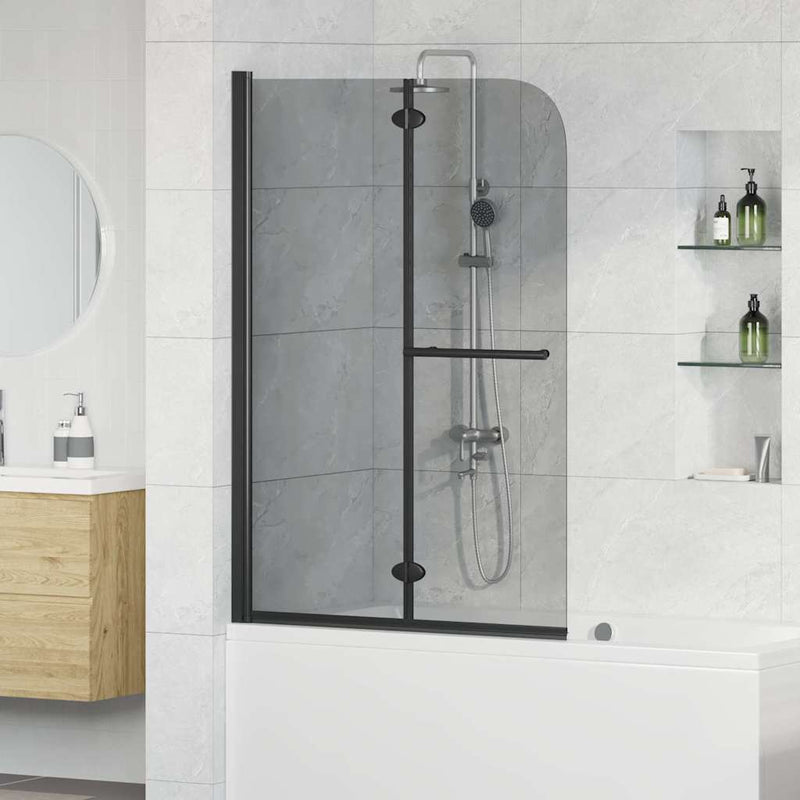ギャラリービューアに画像をロードする, Vidaxl douche omhulsel zwart 120 x 140 cm esg-glas en aluminium