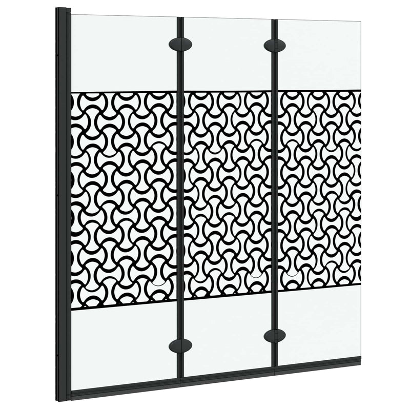 ギャラリービューアに画像をロードする, Vidaxl douche omhulsel zwart en transparant 130 x 130 cm gehard glas