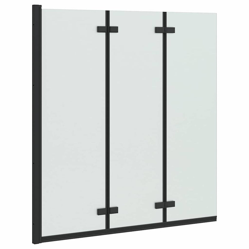 ギャラリービューアに画像をロードする, Vidaxl douche omhulsel zwart 130 x 138 cm esg-glas en aluminium