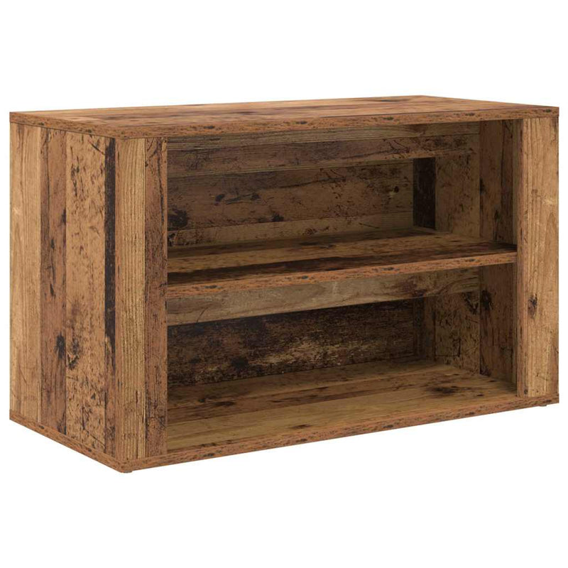 ギャラリービューアに画像をロードする, Vidaxl schoenenrek met plank oud hout 75 x 35 x 45 cm bewerkt hout
