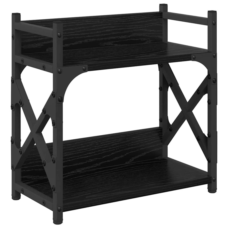 ギャラリービューアに画像をロードする, Vidaxl printerstand zwart eiken 40 x 20 x 40 cm bewerkt hout
