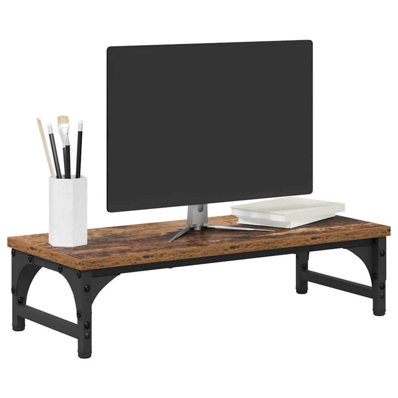 ギャラリービューアに画像をロードする, Vidaxl monitor stand oud hout 55 x 23 x 14 cm bewerkt hout