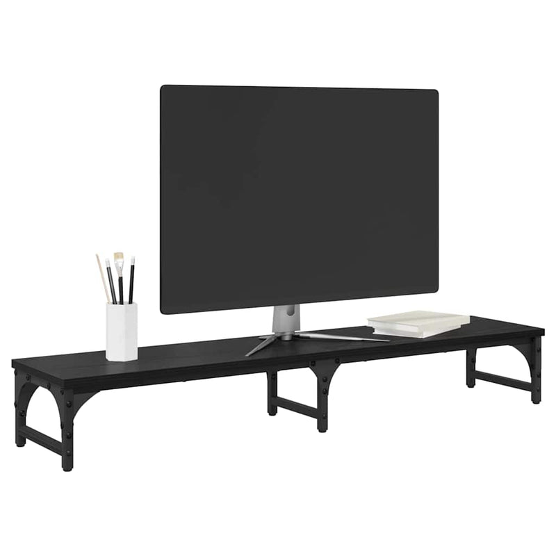 ギャラリービューアに画像をロードする, Vidaxl monitor stand zwart eiken 105 x 23 x 15,5 cm bewerkt hout
