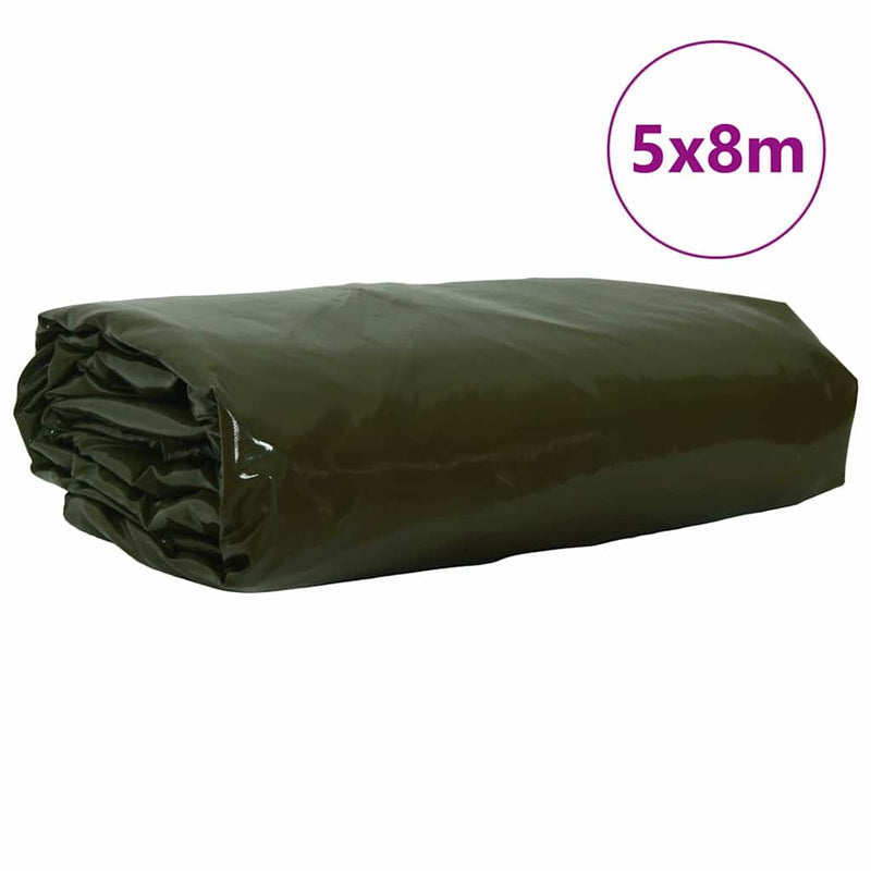 ギャラリービューアに画像をロードする, Vidaxl zeil 650g m² olijf groen 5 x 8 m canvas met pvc-coating