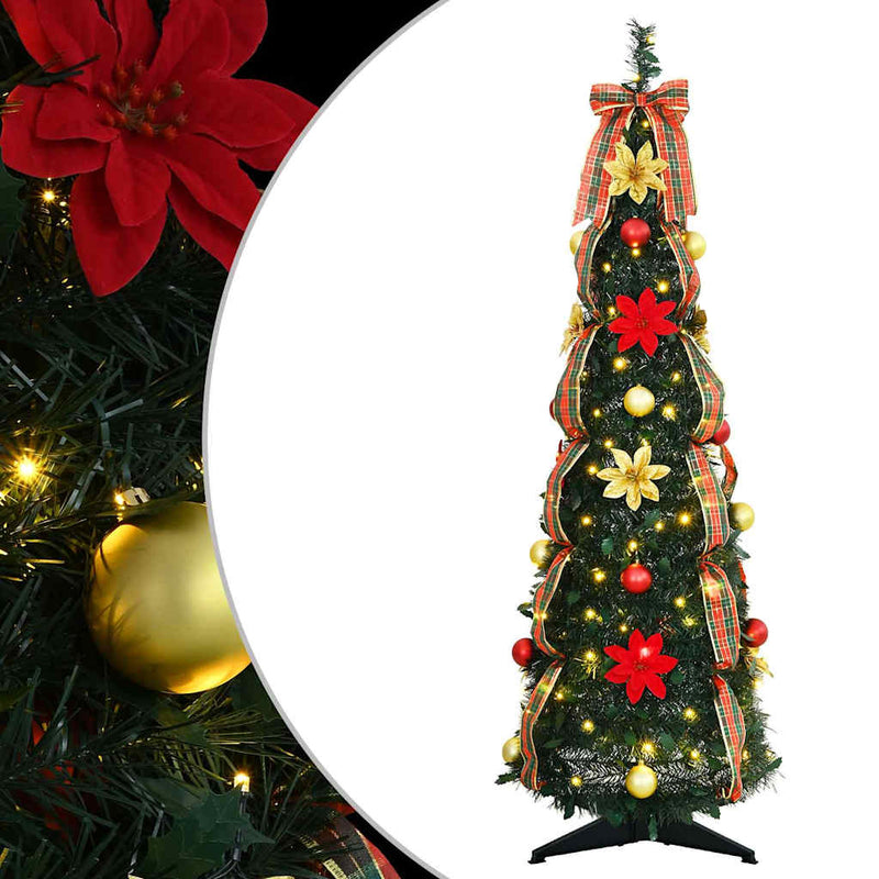 Chargez l'image dans la visionneuse de la galerie, Vidaxl kunstkerstboom met 50 led met standaard groen 125 cm pvc