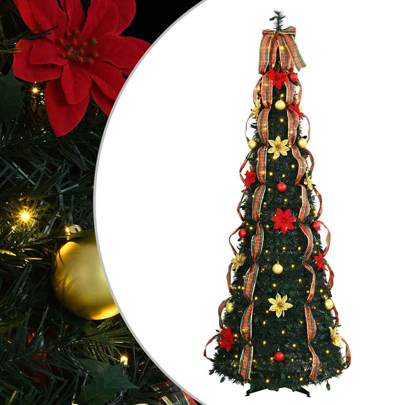 ギャラリービューアに画像をロードする, Vidaxl kunstkerstboom met 200 led met standaard groen 215 cm pvc